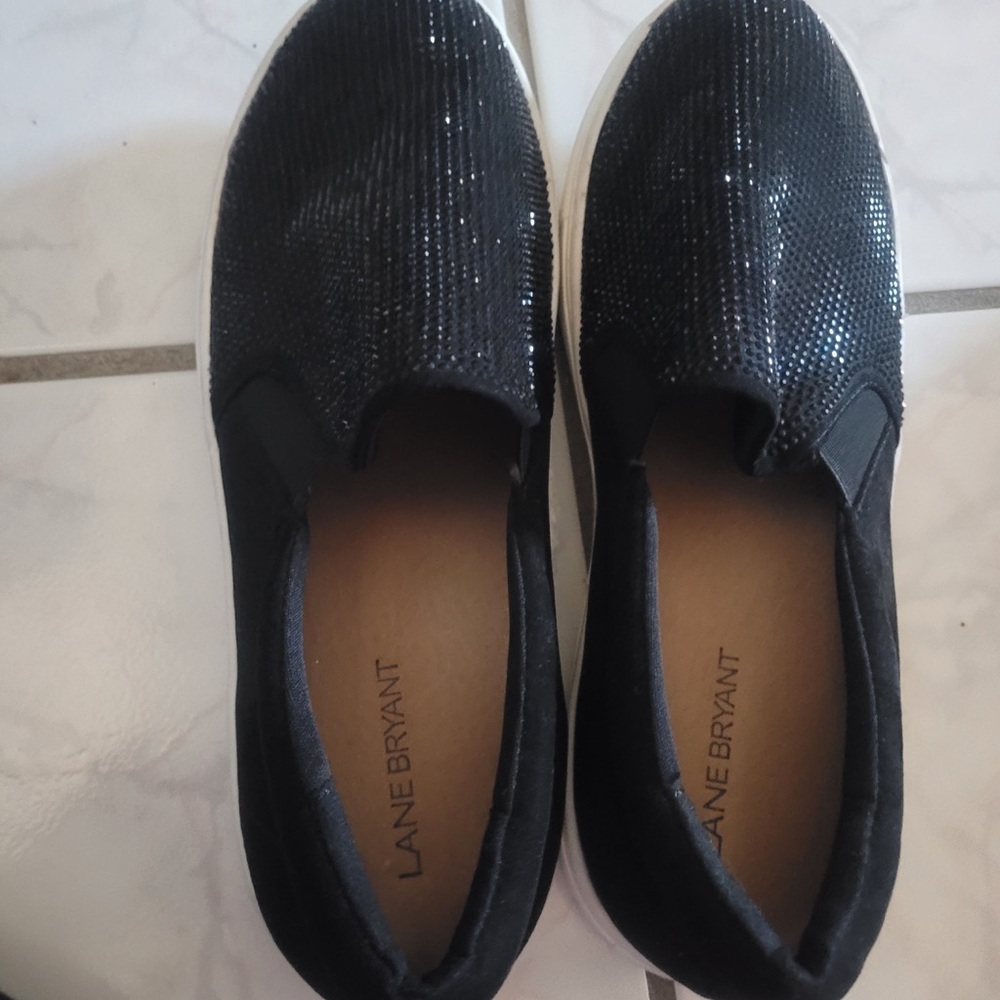 Sparkle sneaker deck shoes/ BLACK SPARKLE